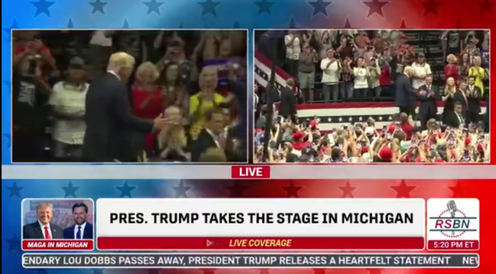 just-in:-trump-takes-the-stage-for-first-rally-since-assassination-attempt