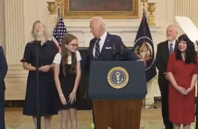 watch:-biden-makes-creepy-remark-to-young-girl,-hugs-her-for-extended-period watch:-biden-makes-creepy-remark-to-young-girl,-hugs-her-for-extended-period