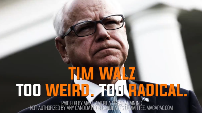 watch:-trump-campaign-releases-brutal-ad-focusing-on-tim-walz:-‘too-weird,-too-radical’ watch:-trump-campaign-releases-brutal-ad-focusing-on-tim-walz:-‘too-weird,-too-radical’