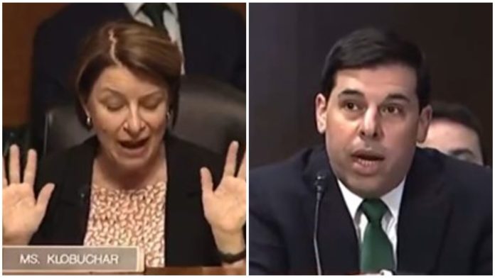 watch-amy-klobuchars-attempt-to-corner-conservative-witness-with-question-on-judges-blows-up-in-her-face-when-he-reminds-her-of-a-violent-statement-uttered-by-chuck-schumer-the-gateway-pundit-202