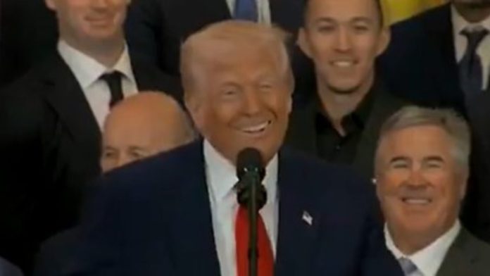 watch-president-trump-roasts-adam-schiff-and-californias-other-senator-with-a-hilarious-remark-causing-the-la-dodgers-to-erupt-in-laughter-the-gateway-pundit-2025-04-07t182029-000z