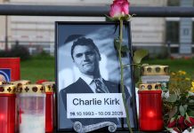 Charlie Kirk Memorial Statue Vandalized — Red Paint Splattered Across Face and Neck